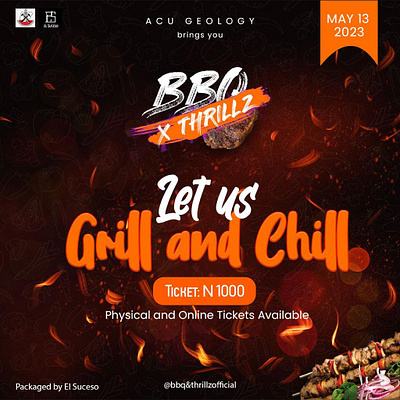 BBQ & THRILLZ POSTER 2023 branding flyer design graphic design