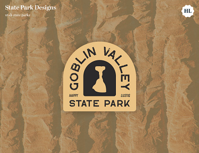 Goblin Valley State Park, Utah Sticker Design design graphic design illustration outdoors outdoors design road trip state parks utah utah road trip utah state parks utah travel vector visit utah