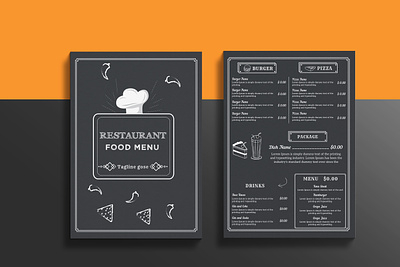 Chalkboard Menu Design bar menu chalkboard menu fast food menu food menu graphic design menu design restaurant brochure restaurant menu