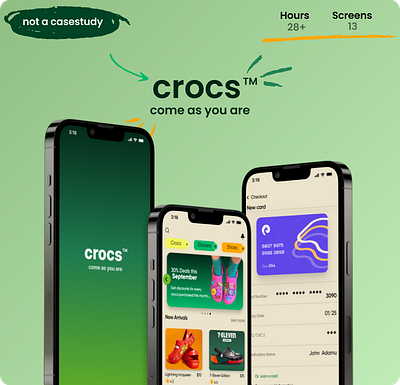 Crocs App branding graphic design ui