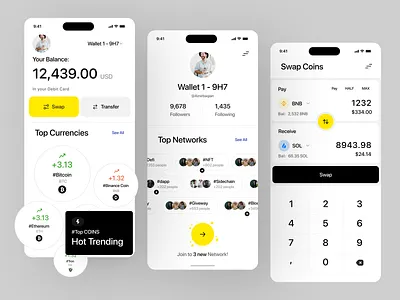 Crypto Trading application bitcoin crpyto application crypto mobile crypto mobile app forex mobile app trading application ui