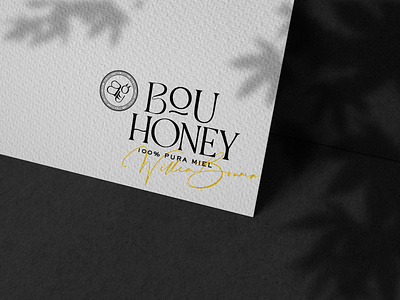 Premium honey logo design with typographic mark branding design elegant logo minimalist modern premium seal serif signature typographic mark