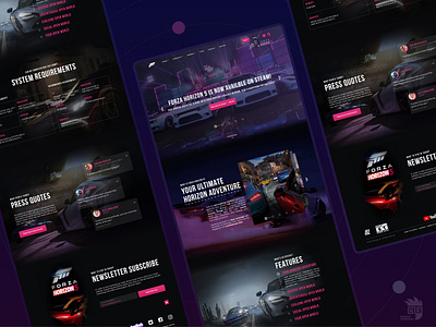 Online gaming concept website landing page with game console free