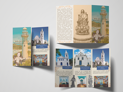 Arte pelo Paraná: Barroco pelas Igrejas Litorâneas graphic design leaflet