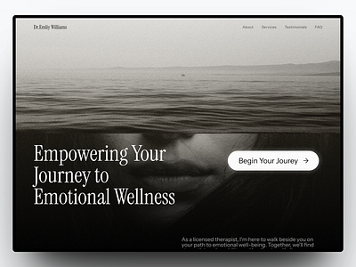 Dr. Emily - Therapist Website branding design graphic design illustration landing page mental health saas therapist ui web design website
