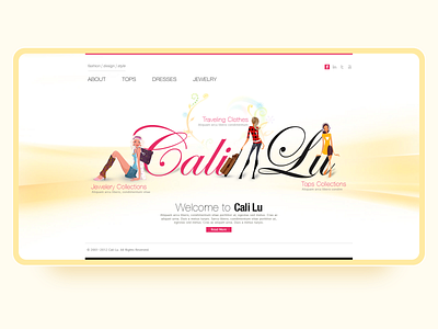 Cali Lu Fashion - Website branding design fashion illustration ui ux website