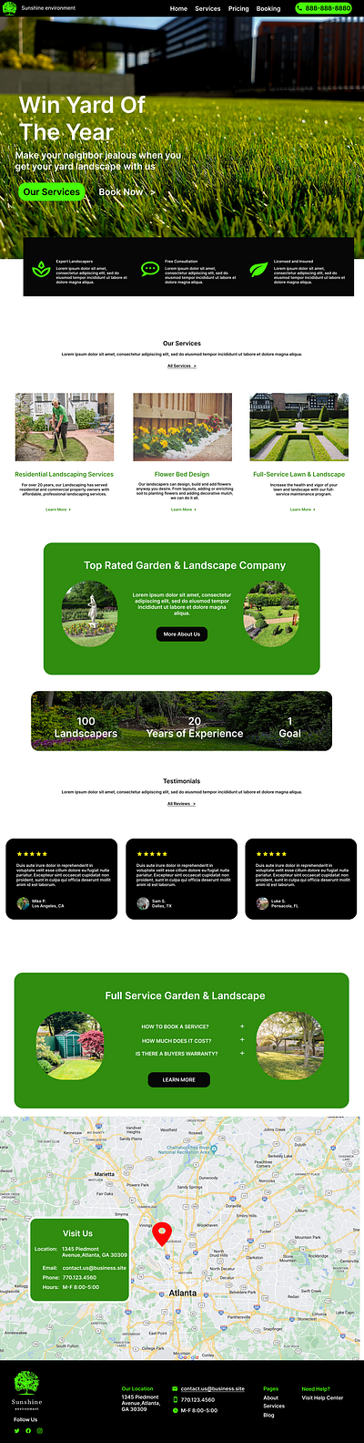 Landscaping Website Design abode xd branding canva design figma landscaping product ui ux ux design website