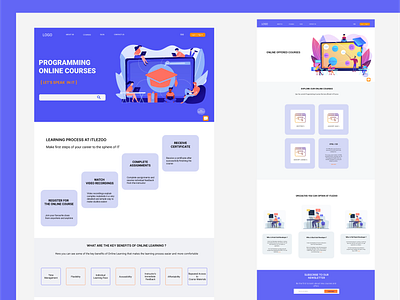 Online Courses Website ui ux