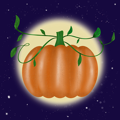 Pumpkin design digital art food graphic design halloween illustration procreate pumpkin