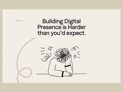 Exploring services section — 3d animation app clean design illustration landing page layout motion portfolio typography ui ux web website