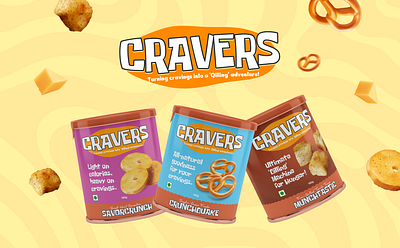 Cravers Snacks animation branding design graphic design illustration logo social media ui ux vector