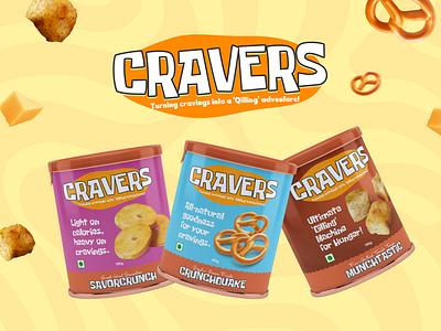 Cravers Snacks animation branding design graphic design illustration logo social media ui ux vector