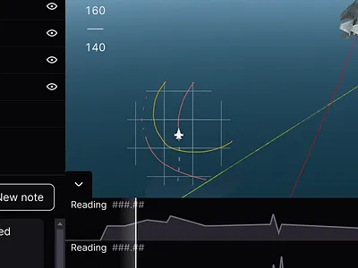 360 Degree Tun Indicator - Department of Defense aerospace aircraft app aviation b2b design directions flat gps hud indicator map minimal minimap plane saas software ui ux web app