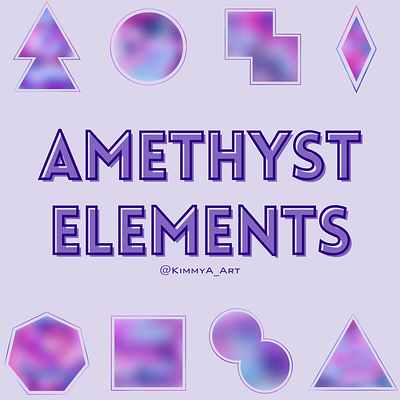 Amethyst Elements - Colorful Shape Graphics colorful design elements graphic design graphics illustration logo shapes