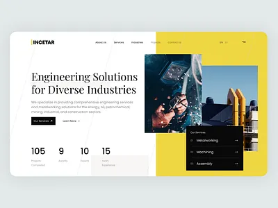 Hero Light/Dark antid design hero landing minimalistic service ui ux