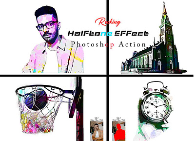 Rocking Halftone Effect Photoshop Action photoshop action