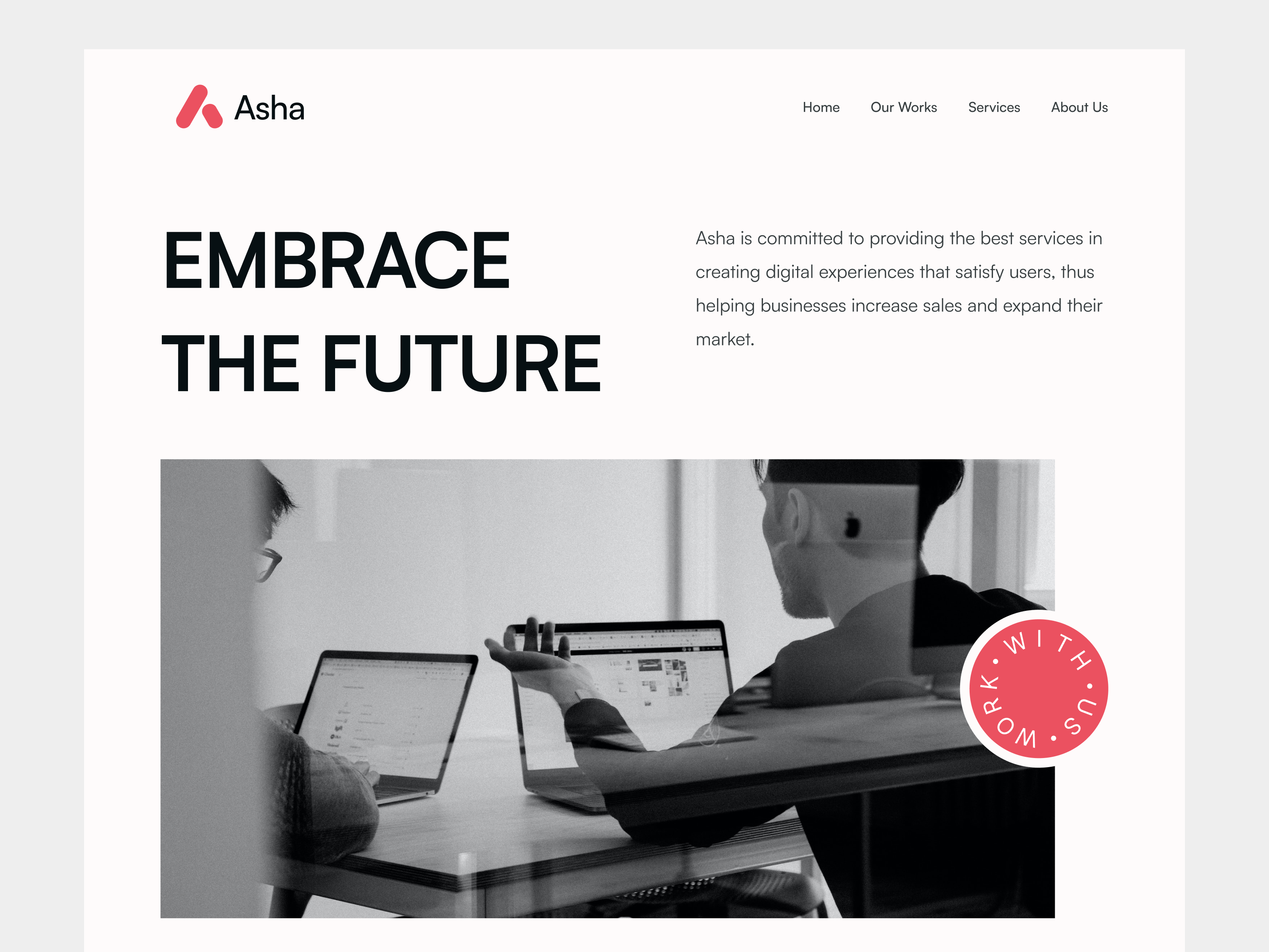 Asha - Landing Page Animation agency animation clean design landing page landingpage marketing ui ux web design