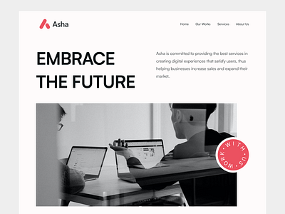 Asha - Landing Page Animation agency animation clean design landing page landingpage marketing ui ux web design