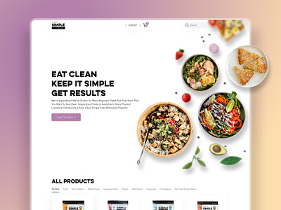 Wholesale Landing Page - gym, grocery store e commerce fitness food gym landing page online store shopping uidesign website wholesale
