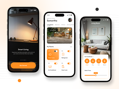 Smart Home Mobile App automation clean control design device digital home innovation interface interior ios mobile app smart home technology ui user experince ux