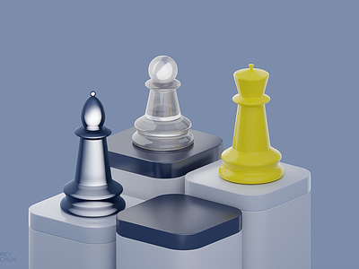 Bank illustration 3d bank blender branding chess finance fintech illustration product strtegy tinkoff ui