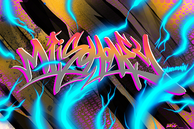 Miisohoney , By 0xweis , for Twitch/Miisohoney NFT art graffiti lettring logo urban