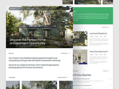 Dolumah - Real Estate Landing Page apartment architecture backyard building home page house minimalist properties property design property management property website real estate real estate agency room ui landing page ui design web design website website design