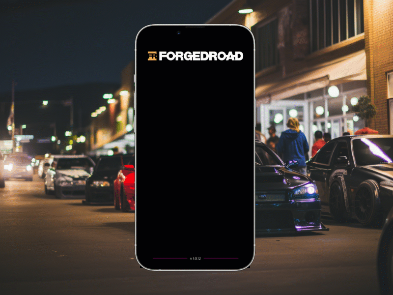 Forged Road - Splash, Login, and Signup animation automotive branding cars graphic design honda letsmeet login screen logo meetup mobile app nissan signup screen ui user experience vw