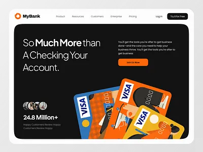 MyBank - Header Landing Page bank banking banking app finance financial fintech header hero hero section home page homepage landing page landingpage money web design website