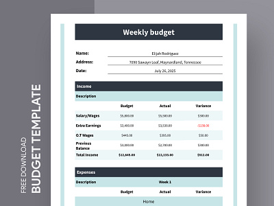 Bi Weekly Budget Free Google Sheets Template budget docs document estimate excel expenses financial free google docs templates free template free template google docs google google docs plan planner print printing sheets spreadsheet template weekly
