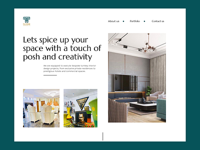 Landing page design for an interior decoration firm. agency website creative hero section home design interior decoration landing page design minimal modern portfolio ui uidesign