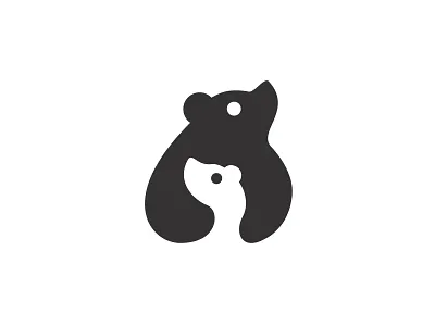 Bears animal bear logo bear mark bear mother and cub bears love custom logo cute identity design logo designer maternity minimal minimalist negative space popular