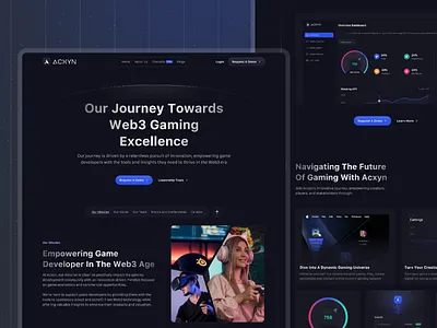 Diving into the Web3 wave with Acxyn ๐โจ figma game landing page ui web3