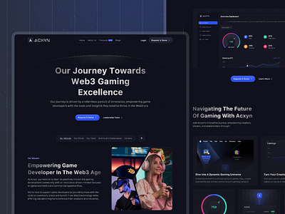 Diving into the Web3 wave with Acxyn 🌐✨ figma game landing page ui web3