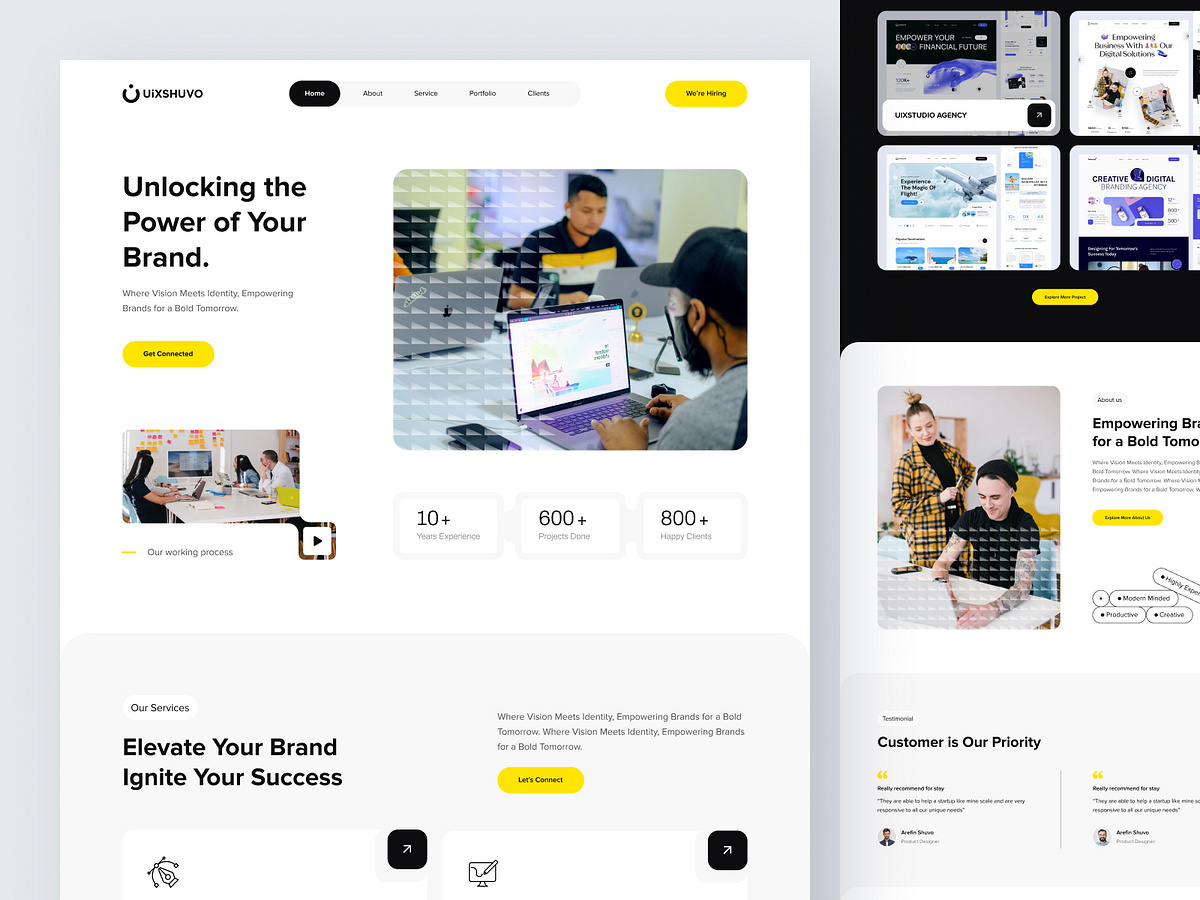 Agency Landing Page Design by Uix Shuvo on Dribbble