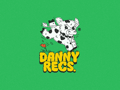 DannyRecs. Cow Character animal character cow cute design doodle fluffy illustration kick mexico tattoo