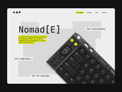 Keyboard Website button caps concept design ecommerce keyboard keycap nomad product worklouder