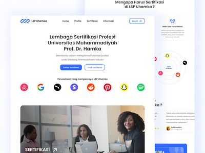 Certification Landing Page - LSP UHAMKA landing page minimalist simple landing page ui uiux desing ux web design website