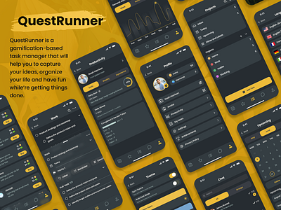 Quest Runner app gamification goals habitica manager mobile success task task manager tick tick time management todoist yellow