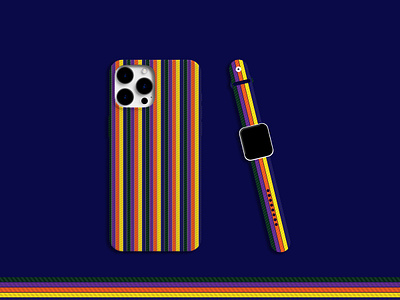 PITAKA Mobile back case & Watch Strap Concept 4 colors design dribbble illustration iphone back case iwatch iwatch strap love pattern design pitaka playoff vector