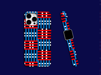 PITAKA Mobile back case & Watch Strap Concept 5 branding colors design dribbble graphic design illustration iphone backcase iwatch strap pitaka vector