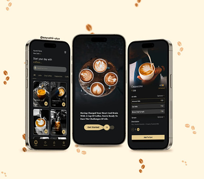Coffeee Mobile App Design 3d appdesign behance branding coffee coffeelover design dribbble figma freelance graphic design illustration logo mobileapp ui uidesign uiux userinerface