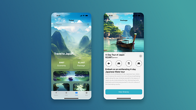 Travel App For iOS17 figma ios mobile practice travel ui visual design