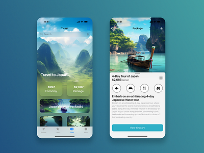 Travel App For iOS17 figma ios mobile practice travel ui visual design