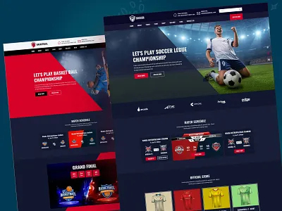 Sport Club & Academy Landing Page club games design football club games landing page physical games soccer club sporting club sports ui user interface web design
