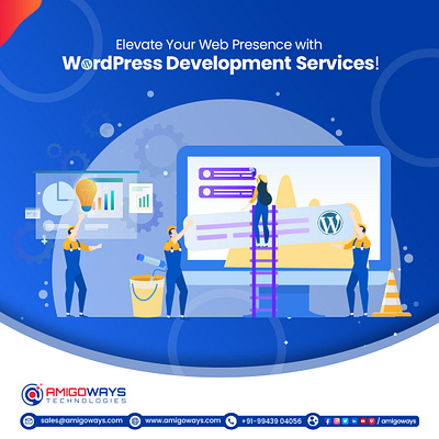 Elevate Your WordPress Game with Our Expert Team! amigoways amigowaysappdevelopers amigowaysteam branding