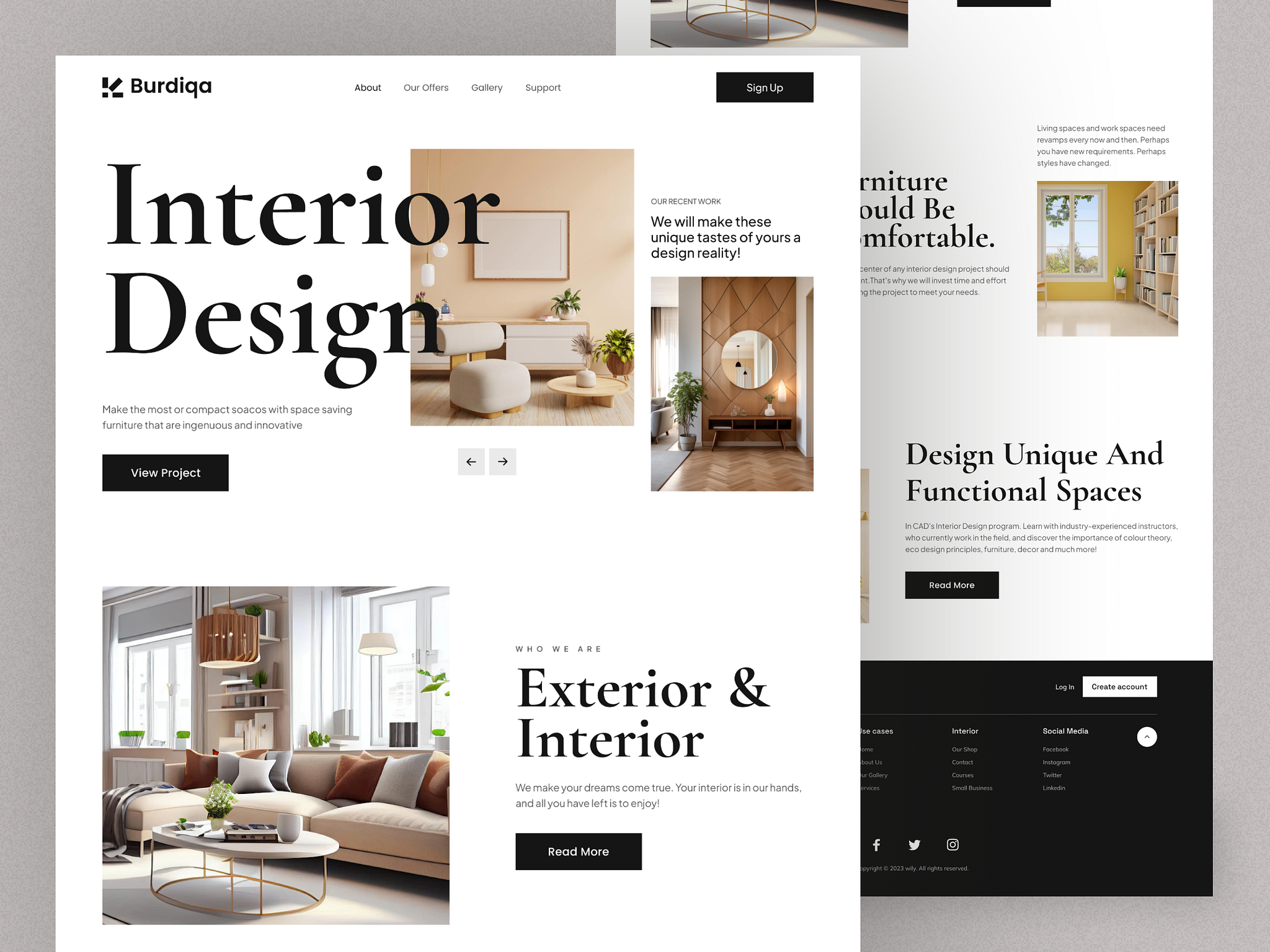 UI Design: Interior Design Landing Page