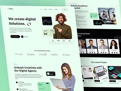 Creative agency landing page agency creative agency designagency homepage landingpage landingpagedesign ui web webdesign webui