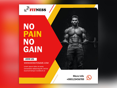 Fitness Post Design branding fitness post graphic design photoshop post design ui