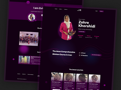✦ Online Course Website Design for “Zohre Khorshidi” ✦